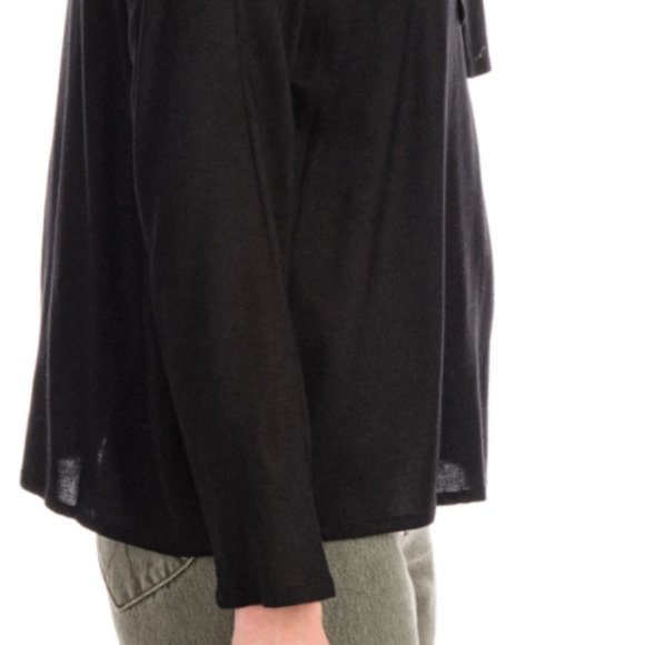 DOUBLE TIE BLOUSE IN BLACK (L) - Picture 3 of 5